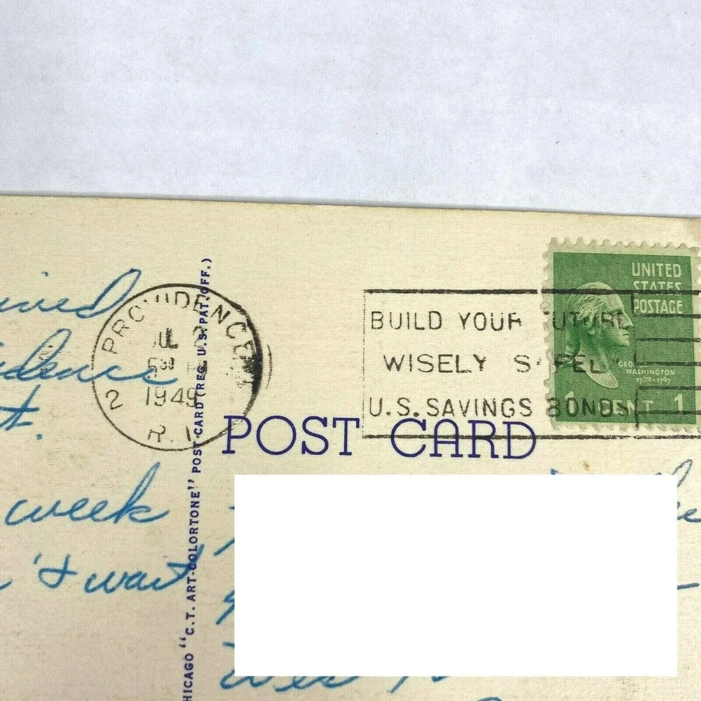 VTG 1940s State Capitol‎ Providence RI Postcard